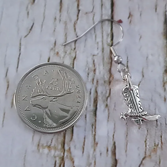 Cowboy Boot Earrings - Picture 3 of 3